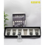 6 PCS GLASS ICE CREAM CUP SET