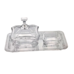 SQUARE ACRYLIC DATE BOWL WITH TRAY SET-SMALL
