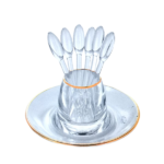 ACRYLIC SPOON WITH GOLD LINE STAND