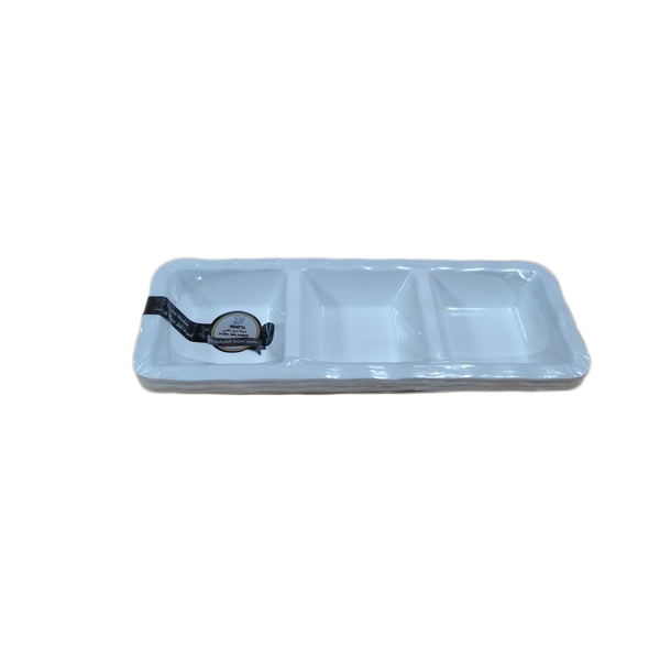 1018590000032 MELAMINE 3 PART*3 PCS BOWL SET-WHITE - Image 1