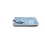 PLAIN WHITE MELAMINE 4-PIECE*2 PART BOWL SET