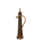MA SMALL WOODEN COFFEE POT SHAPED TALL CANDLESTICK - 9531
