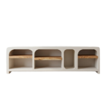 WHITE WOODEN TV STAND 200 CM (6-MEU GST MARCO)