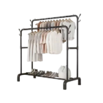 CLOTH RACK  DOUBLE POLE DOUBLE LAYER WITHOUT WHEEL-150*42*152CM
