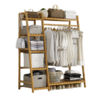 BAMBOO CLOTHES RACK-130*40*140