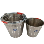 S/STEEL BUCKET W/COVER-12LTR