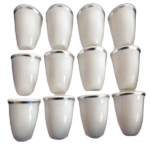 12 pcs Ceramic Cawa Cup Set - 90 cc - Capacity 90 ml