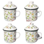 ENAMEL COATED MUG W/COVER-9 CM