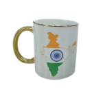CERAMIC MUG W/INDIAN FLAGE PICTUR