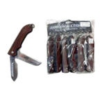 METAL FOLDING KNIFE W/PLASTIC HANDLE-1X6