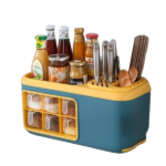 PLASTIC KITCHEN RACK W/HOLDER-19X44.5X20.5