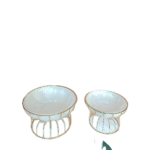 ROUND SERVING GLASS BOWL W/STAND-10