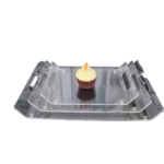 ACRYLIC TRAY W/HANDLE-38X24X3CM