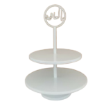 2 LAYER METAL ROUND TRAY W/HANDLE -25X25X36
