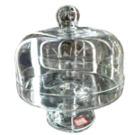GLASS CAKE TRAY W/COVER-22