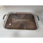 SILVER PLATED RECT. TRAY W/HANDLE-46.6X31X3.5