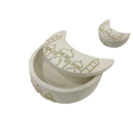 RAMADAN MOON SHAPED FRUIT TRAY W/LID-17.5X17.5X12
