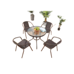 1+4 TABLE & CHAIR SET 2CTN-TABLE:80X80X72CM