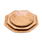 BAMBOO PLATE -24X24X3.5CM