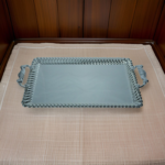 S/STEEL RECT. TRAY 2 SIDE HANDLE