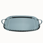 S/STEEL RECT. TRAY 2 SIDE HANDLE
