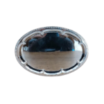 STEEL OVAL SERVING TRAY-SILVER