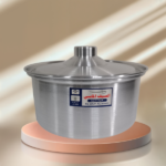 ALUMINIUM COOKING POT W/COVER-46CM