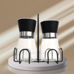 2 PCS GLASS BOTTLE SET WITH STAND