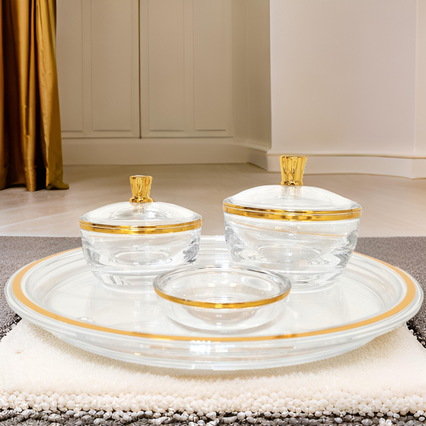 2319228010024 DELUXE ACRYLIC DATE BOWL SET-TRAY+3 BOWL - Image 1