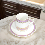 12 PCS CERAMIC MILK CUP & SAUCER SET