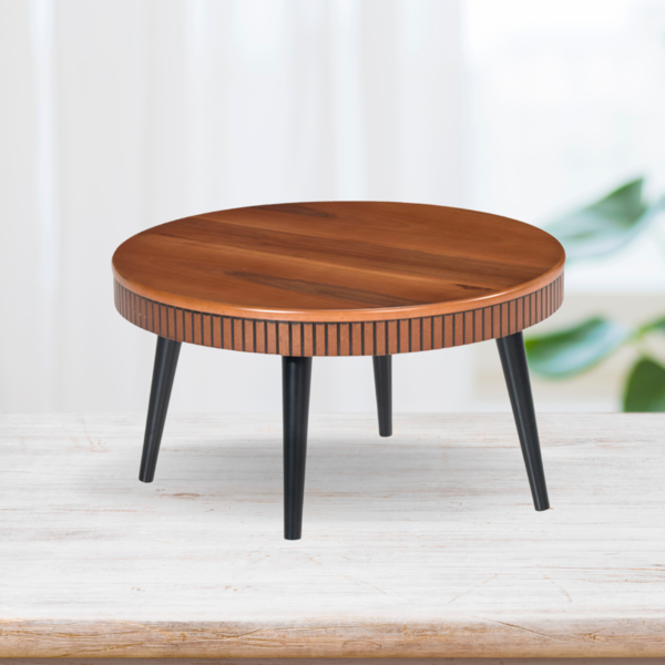 2532230070001 ROUND CENTER TABLE-WALNUT-80X80X43 - Image 1