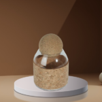 GLASS JAR W/BALL COVER