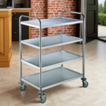 S/STEEL 4-TIERS TROLLEY-865X540X1250MM