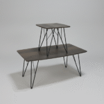1+4 COFFEE TABLE SET-80X80X45/40X40X50-GRAY
