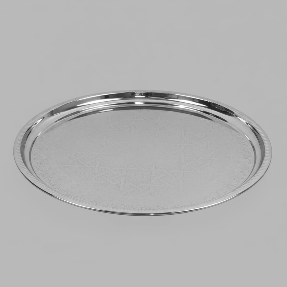 1704228027470 S/STEEL ROUND TRAY-50CM - Image 1