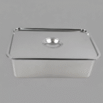 S/STEEL RECT. BASIN W/LID-50X35X15CM