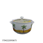 CERAMIC STOCKPOT W/COVER-20X12CM