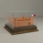 DECORATIVE FORT W/ACRYLIC BOX