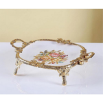 CERAMIC FRUIT TRAY W/HANDLE-20X20