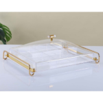 6-DIVIDED ACRYLIC CANDY BOX W/LID-46X33.5X12