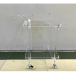 ACRYLIC SERVING TROLLEY-45X45X80