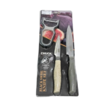 3 PCS CHUCK S/STEEL KITCHEN KNIFE SET