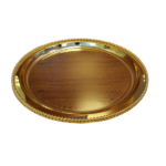 SERVING TRAY WITH STAND-GOLD