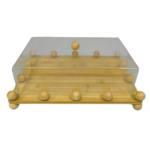 CAKE TRAY W/COVER-37X27CM