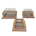 CAKE TRAY W/COVER-31X31X12CM