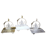 FOLDING IRON FRUIT PLATE W/KETTLE-33*30*29CM