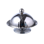 S/STEEL CAKE SERVING TRAY W/COVER-24.5*17.5