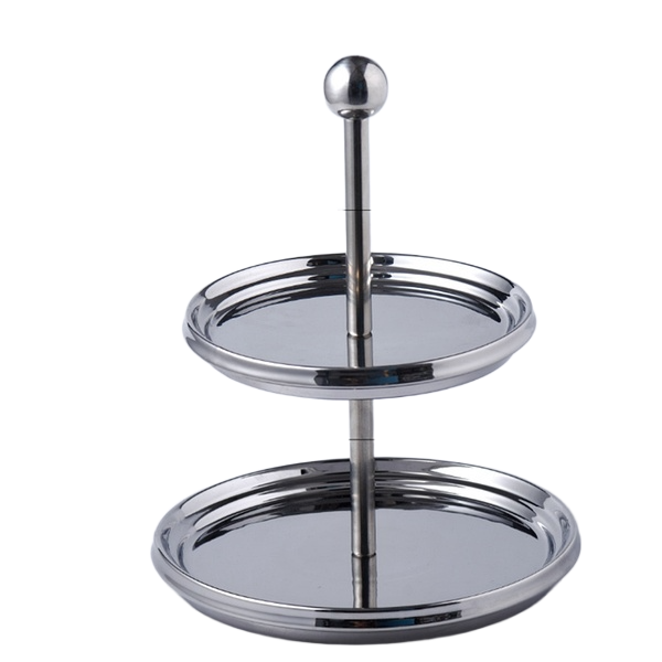 1012480001247.png 2 TIER CERAMIC CAKE TRAY-(16.5+20)*25 - Image 1