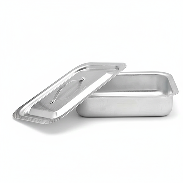 1013090000025.png ALUMINUM RECTANGULAR TRAY WITH LID 31*24CM - Image 1
