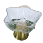 GLASS FRUIT BOWL W/STAND